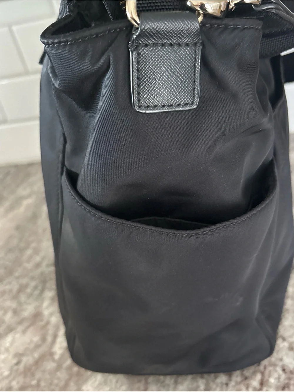 Kate Spade New York Women’s  Black Nylon Travel Diaper Tote Shoulder Weekender